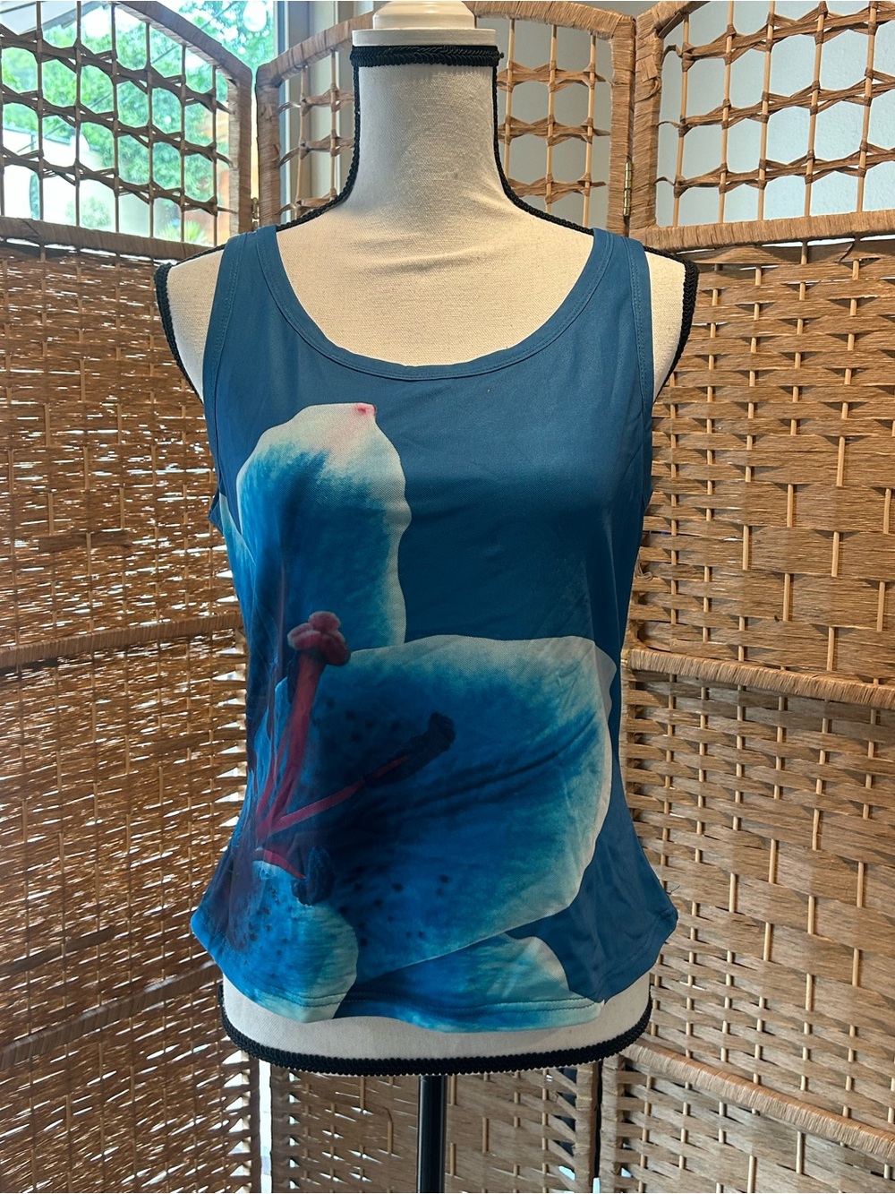 PepperMayo Blue Floral Tank Top